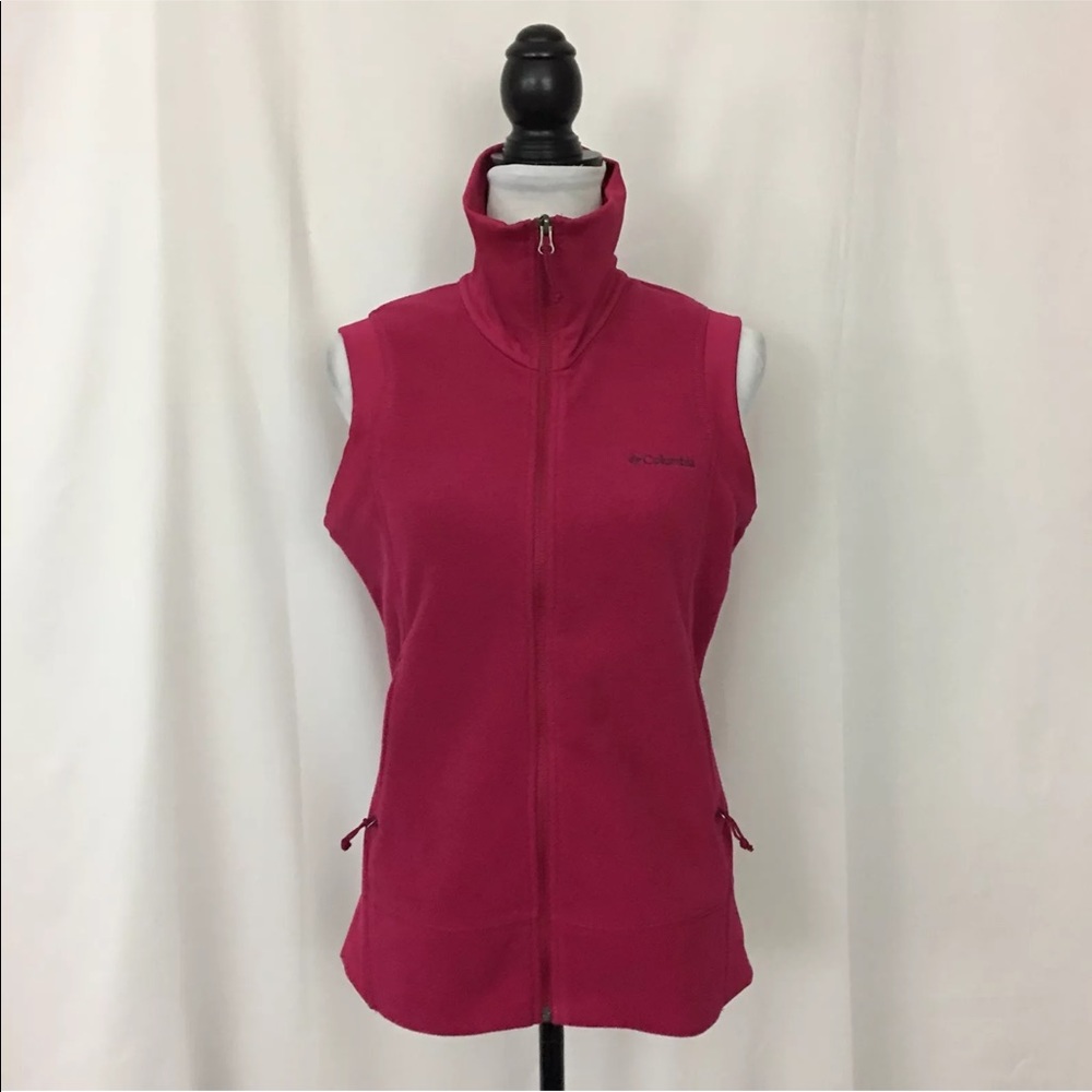 Columbia Fleece Vest Women’s M Plush Zip Up Jacket